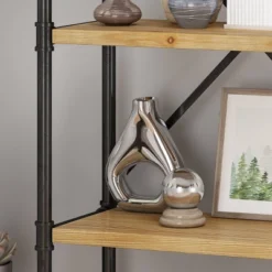 Greenwood Industrial Iron Four Shelf Bookcase - Christopher Knight Home -Living Furniture GUEST b23add82 82cf 4168 9265 448a05abd192