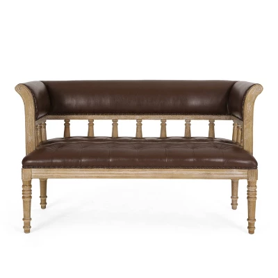 Loyning Traditional Upholstered Tufted Loveseat - Christopher Knight Home 11 Loyning Traditional Upholstered Tufted Loveseat - Christopher Knight Home - Image 11