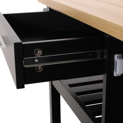 Westcliffe Contemporary Kitchen Cart With Wheels - Christopher Knight Home 9 Westcliffe Contemporary Kitchen Cart With Wheels - Christopher Knight Home - Image 9