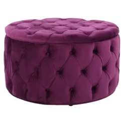 Zelfa New Velvet Ottoman - Christopher Knight Home -Living Furniture GUEST b2fddeeb a069 4b5f aeba 2bfa7ab09fc1