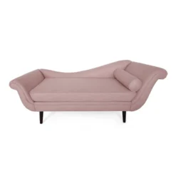Calvert Contemporary Chaise Lounge With Scroll Arms - Christopher Knight Home -Living Furniture GUEST b455f5e6 2f9e 4549 9fce 4ea4431c8eba