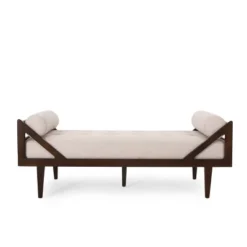 Rayle Contemporary Tufted Chaise Lounge With Rolled Accent Pillows - Christopher Knight Home -Living Furniture GUEST b456b97c 74ca 4442 9652 2be76ccd6315