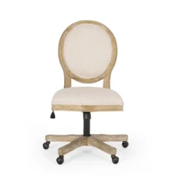 Pishkin French Country Upholstered Swivel Office Chair - Christopher Knight Home -Living Furniture GUEST b489f60f 07e5 4ae3 bc91 2e1d1c1bee29