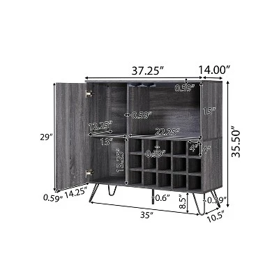 Lochner Mid Century Wine & Bar Cabinet - Christopher Knight Home 8 Lochner Mid Century Wine & Bar Cabinet - Christopher Knight Home - Image 8