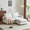 Christopher Knight Home Acker 3 Pieces Modern Upholstered Sectional Sofa Set, White