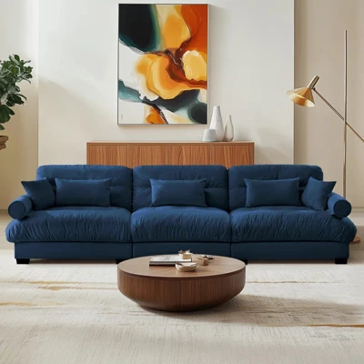 Christopher Knight Home Crane 130" Modern 3 Seater Velvet Sofa With Bolstered Armrests 11 Christopher Knight Home Crane 130" Modern 3 Seater Velvet Sofa With Bolstered Armrests - Image 11