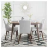 50" 5pc Orrin Dining Set Natural Walnut/Light Beige - Christopher Knight Home