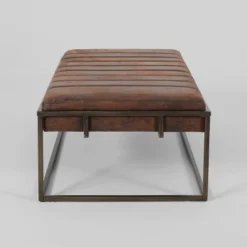 Magdalene Modern Fabric Ottoman Bench Brown - Christopher Knight Home -Living Furniture GUEST b72c9194 cefd 4787 9edb a04e9b8a573f