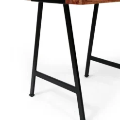 Mcmullen Handcrafted Boho Mango Wood End Table Natural/Black - Christopher Knight Home -Living Furniture GUEST b7367db0 f562 44c6 93a5 a37553ff8f1e