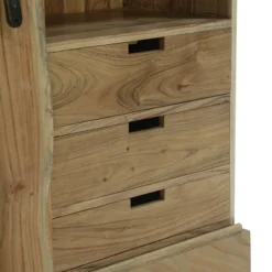 Laymon Modern Industrial Handcrafted Acacia Wood Live Edge Sideboard With Sliding Door Natural/Black - Christopher Knight Home -Living Furniture GUEST b7b1912c 8575 49d6 83ac b18ffb10680f