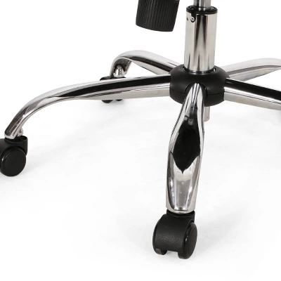 Bergen Contemporary Wingback Swivel Office Chair Midnight Black/Chrome - Christopher Knight Home 5 Bergen Contemporary Wingback Swivel Office Chair Midnight Black/Chrome - Christopher Knight Home - Image 5