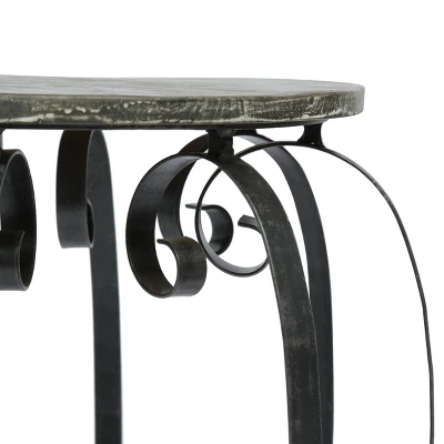 Wiers Modern Industrial Handcrafted Mango Wood Side Table Gray/Black - Christopher Knight Home 5 Wiers Modern Industrial Handcrafted Mango Wood Side Table Gray/Black - Christopher Knight Home - Image 5