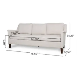 Dupont Contemporary 3 Seater Fabric Sofa - Christopher Knight Home -Living Furniture GUEST b8d57cc6 229a 42f4 96fd bd58326de0db