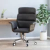 Cannonade Mid Century Modern Swivel Office Chair Black/Gray - Christopher Knight Home