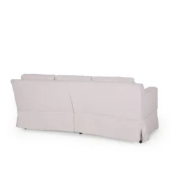 Arrastra Contemporary Fabric 3 Seater Sofa With Skirt - Christopher Knight Home -Living Furniture GUEST b99add92 c5ef 41f3 9a05 a445d05b9a37