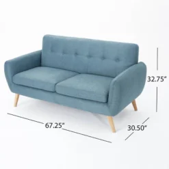 Josephine Mid-Century Modern Petite Sofa - Christopher Knight Home -Living Furniture GUEST ba9b812f a22d 4816 bb53 1387ec468b2b