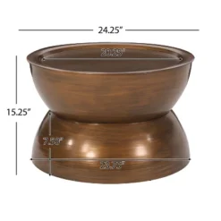 Minkler Modern Iron Hourglass Brushed Antique Coffee Table - Christopher Knight Home -Living Furniture GUEST babfcd83 127a 4971 8f7a 22c22e5b3b29