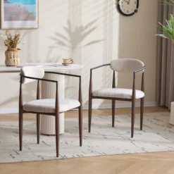 Christopher Knight Home Jaromir Modern Upholstered Iron Dining Chairs With Curved Open Back (Set Of 2) 18 Christopher Knight Home Jaromir Modern Upholstered Iron Dining Chairs With Curved Open Back (Set Of 2) -Living Furniture GUEST bafbd51e 0f4b 4e5c a341 577578d37c37