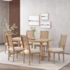 Christopher Knight Home Brownell French Country Wood And Cane Upholstered Dining Chairs (Set Of 6)