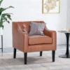 Deanna Contemporary Faux Leather Tufted Accent Chair - Christopher Knight Home