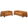 Christopher Knight Home Emma 2 Pieces Living Room Boucle Upholstered Sofa Set, Caramel
