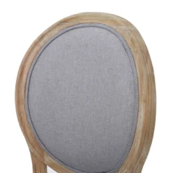 Set Of 4 Phinnaeus French Country Fabric Dining Chairs Light Gray/Natural - Christopher Knight Home -Living Furniture GUEST bd9221c1 75c9 4340 8e00 90508b28fe42