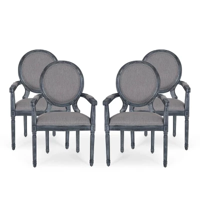 Set Of 4 Judith French Country Wood Upholstered Dining Chairs - Christopher Knight Home 13 Set Of 4 Judith French Country Wood Upholstered Dining Chairs - Christopher Knight Home - Image 13