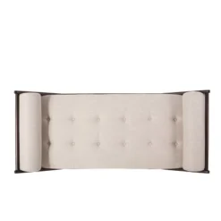 Rayle Contemporary Tufted Chaise Lounge With Rolled Accent Pillows - Christopher Knight Home -Living Furniture GUEST bee12a12 b8ac 4721 8b1c 07106859cfe1