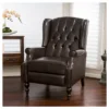 Walter Brown Bonded Leather Recliner Club Chair - Christopher Knight Home