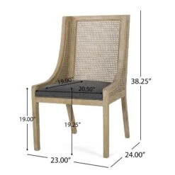 Christopher Knight Home Set Of 2 Maurers Cane And Wood Upholstered Dining Chairs Charcoal/Natural 13 Christopher Knight Home Set Of 2 Maurers Cane And Wood Upholstered Dining Chairs Charcoal/Natural -Living Furniture GUEST bf003170 93b6 48e2 a496 f99538e7aaa5
