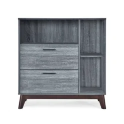 Rattler Mid-Century Modern 2 Drawer Cabinet - Christopher Knight Home -Living Furniture GUEST bf1fbd25 8b91 4bed b1cf 37f525f9cb08