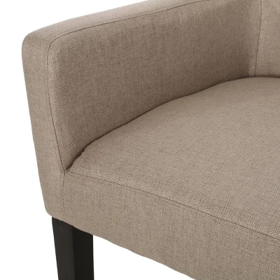 Mcclure Contemporary Upholstered Armchair Taupe/Espresso - Christopher Knight Home 6 Mcclure Contemporary Upholstered Armchair Taupe/Espresso - Christopher Knight Home - Image 6