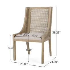Christopher Knight Home Set Of 2 Maurers Cane And Wood Upholstered Dining Chairs Beige/Natural 13 Christopher Knight Home Set Of 2 Maurers Cane And Wood Upholstered Dining Chairs Beige/Natural -Living Furniture GUEST c2afcf0f 2840 4c3d 9a7e 7709f0fe5516