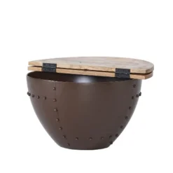 Christopher Knight Home Algonac Modern Industrial Handcrafted Mango Wood And Iron Storage Coffee Table, Natural -Living Furniture GUEST c3a1430b d2b8 4e33 9295 b37d7843ec3d