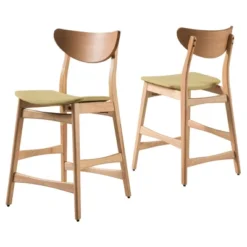 Set Of 2 24" Gavin Natural Frame Counter Height Barstool - Christopher Knight Home 9 Set Of 2 24" Gavin Natural Frame Counter Height Barstool - Christopher Knight Home -Living Furniture GUEST c3ea3d30 9cf9 4b45 b4bc b61f94599dbd
