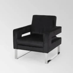Kirkwood Modern Glam Velvet Club Chair - Christopher Knight Home -Living Furniture GUEST c4e3b54d 14a0 4b1a 8e30 137e6615f919