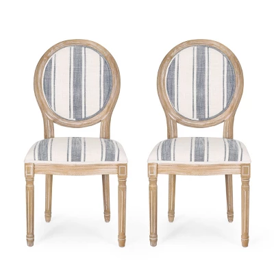 Set Of 2 Phinnaeus French Country Fabric Dining Chairs - Christopher Knight Home 8 Set Of 2 Phinnaeus French Country Fabric Dining Chairs - Christopher Knight Home - Image 8
