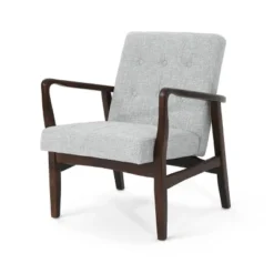 Marcola Mid Century Modern Upholstered Wood Framed Club Chair - Christopher Knight Home -Living Furniture GUEST c6bf3af8 23c4 446f b6f6 1f63d2925284