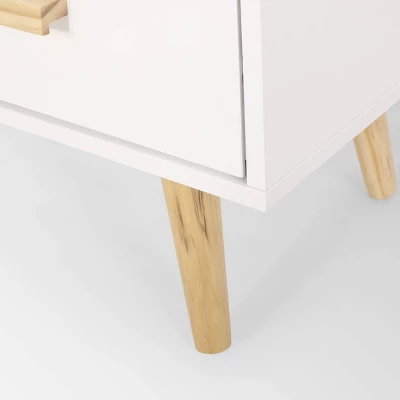 Payson Mid-Century Modern 3 Drawer Tiered Cabinet Matte White - Christopher Knight Home 5 Payson Mid-Century Modern 3 Drawer Tiered Cabinet Matte White - Christopher Knight Home - Image 5