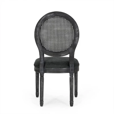 2pk Aquilla French Country Wood And Cane Upholstered Dining Chairs - Christopher Knight Home 2 2pk Aquilla French Country Wood And Cane Upholstered Dining Chairs - Christopher Knight Home - Image 2