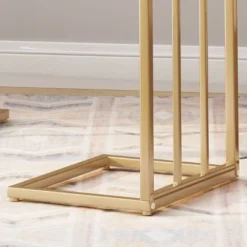 Set Of 2 Baywinds Modern Glam C-Shaped Accent Table White/Champagne Gold - Christopher Knight Home -Living Furniture GUEST c8d2cbef 528e 4ebd 8dad f8d9d87070fc