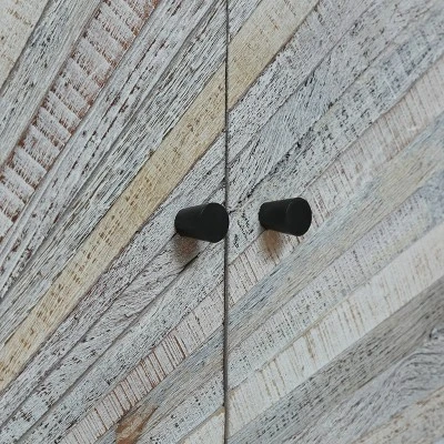 Conley Handcrafted Modern Industrial 2 Door Cabinet Gray/Black - Christopher Knight Home 9 Conley Handcrafted Modern Industrial 2 Door Cabinet Gray/Black - Christopher Knight Home - Image 9