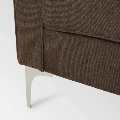 Portwall Contemporary Tufted Sofa Brown - Christopher Knight Home 5 Portwall Contemporary Tufted Sofa Brown - Christopher Knight Home - Image 5