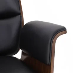 Cannonade Mid-Century Modern Swivel Office Chair Black/Walnut - Christopher Knight Home 18 Cannonade Mid-Century Modern Swivel Office Chair Black/Walnut - Christopher Knight Home -Living Furniture GUEST ca515156 1990 46fa 97f1 48d01f96b35e
