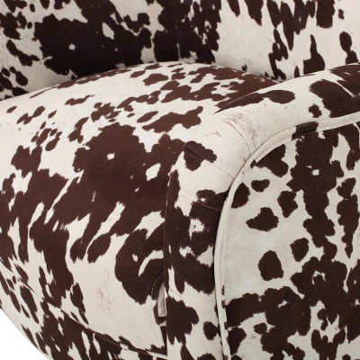 Arabella New Velvet Club Chair - Milk Cow - Christopher Knight Home 2 Arabella New Velvet Club Chair - Milk Cow - Christopher Knight Home - Image 2