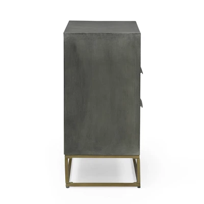 Wolfe Handcrafted Boho Mango Wood 3 Drawer Cabinet Gray/Natural - Christopher Knight Home 1 Wolfe Handcrafted Boho Mango Wood 3 Drawer Cabinet Gray/Natural - Christopher Knight Home