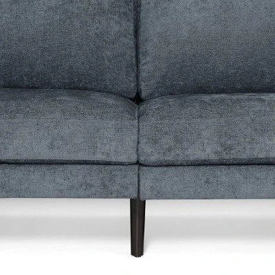 Malverne Contemporary 3 Seater Fabric Sofa With Accent Pillows Charcoal/Dark Brown - Christopher Knight Home 7 Malverne Contemporary 3 Seater Fabric Sofa With Accent Pillows Charcoal/Dark Brown - Christopher Knight Home - Image 7