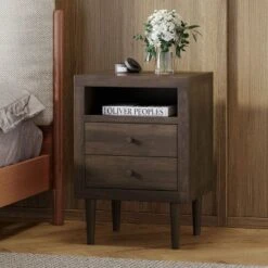 Industrial Wooden 2-Drawer Closet Chest Storage Cabinet Bedroom Living Room-Christopher Knight Home -Living Furniture GUEST cbae0ea0 fb3a 4953 a2e5 aa527dba8006