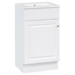 Christopher Knight Home Katniss Modern 18" Bathroom Vanity With Ceramic Sink And Adjustable Shelf -Living Furniture GUEST cc501f83 1e42 4e4b 9b05 1c7ee4917fda