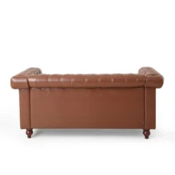 Brinkhaven Contemporary Button Tufted Loveseat With Nailhead Trim - Christopher Knight Home -Living Furniture GUEST cec35a5c 1f5a 4584 b64c b3a8867ca8a4